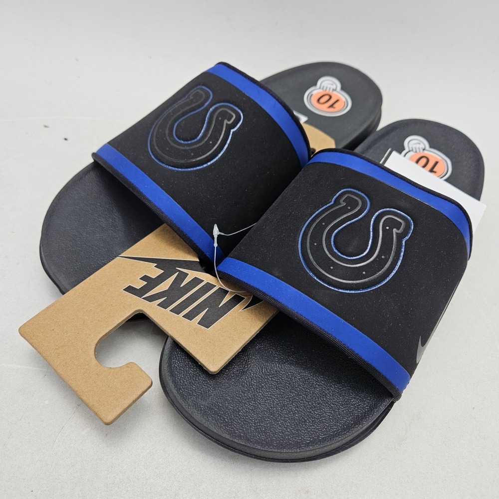 Nike Victori One Slide Indianapolis Colts Mens 10 Black Blue NFL DD0517-001